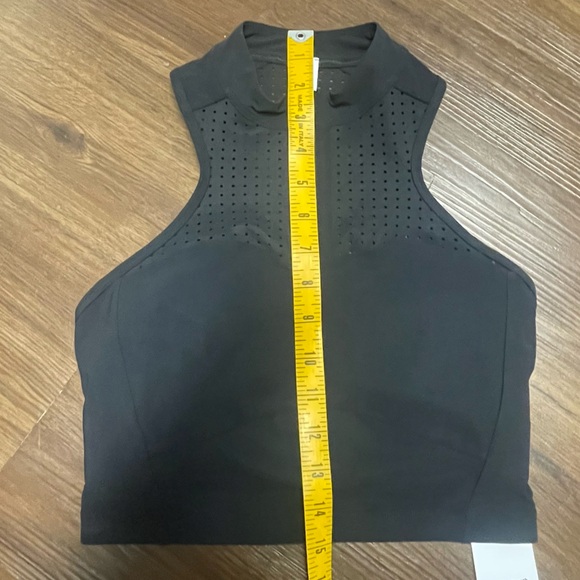 NWT Lululemon size 6 Unleash Strength Bra Medium Support Black Zip Up Perforated - Picture 11 of 16